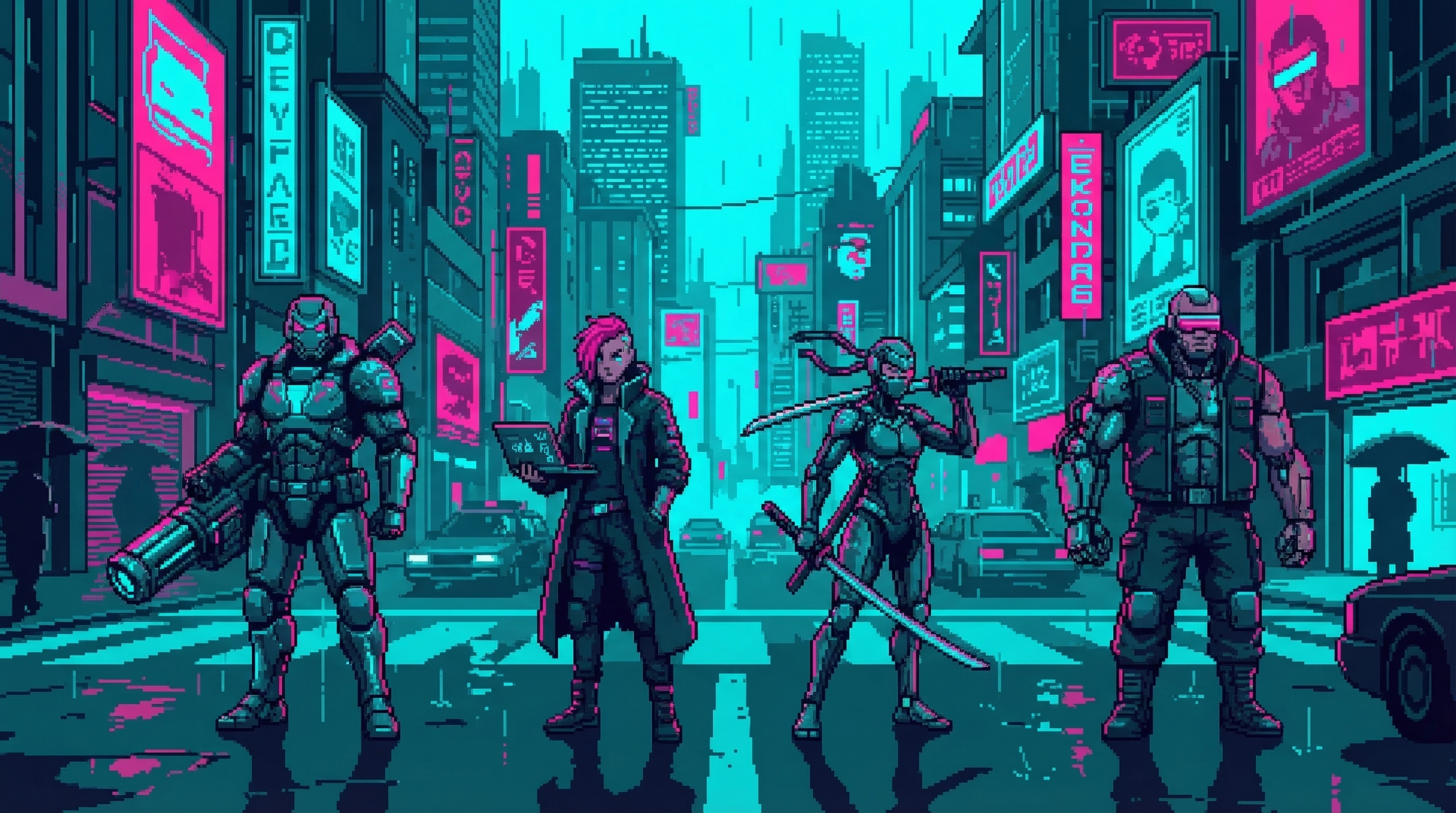 CyberDeck — Four Operatives