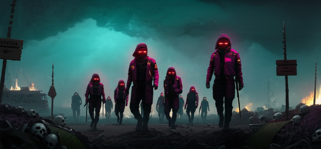 The Feast army advancing through conquered territory