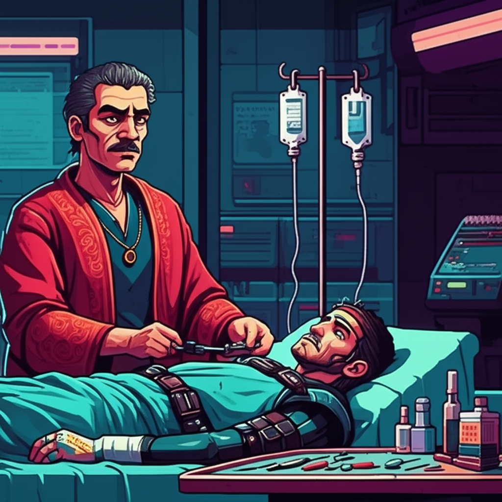 Dr. Tzu Yu examining the patient with steady hands, clinical focus