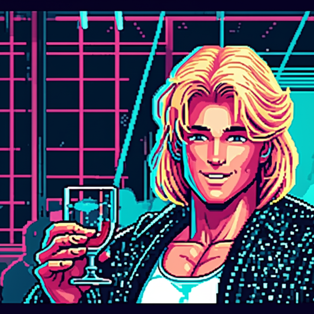 Rima mid-conversation, leaning in with conspiratorial warmth