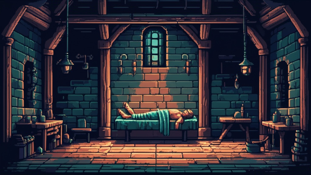 Mystery Court surgery room. Angel strapped down, screaming. Chrome being cut from his arms. Muscle exposed, bone integration severed. He chose to stay conscious.