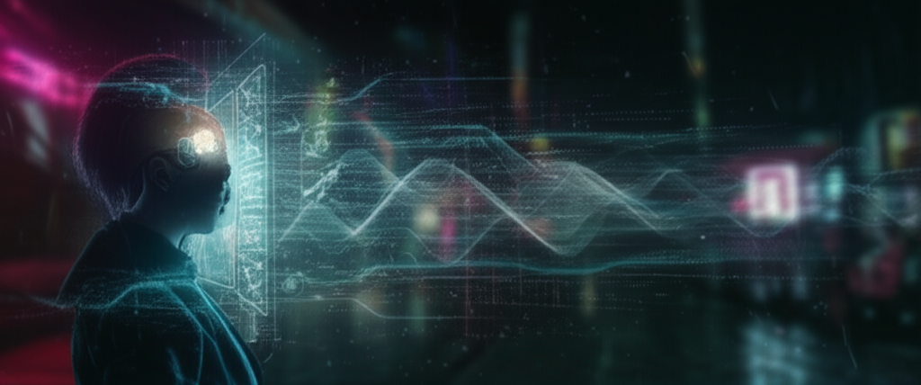 Neural communication visualization with holographic messages and data streams