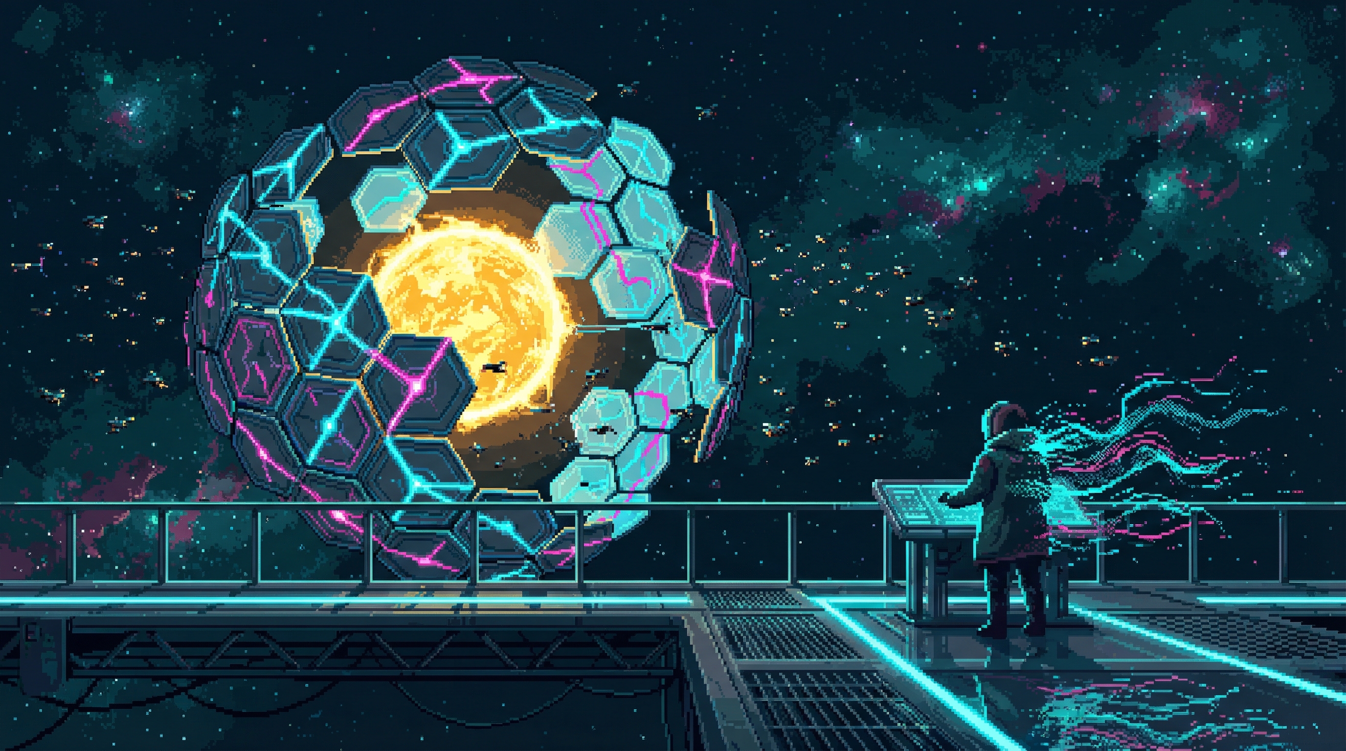 A Dyson Scaffold surrounding a star — the Industrial wonder of Age 7